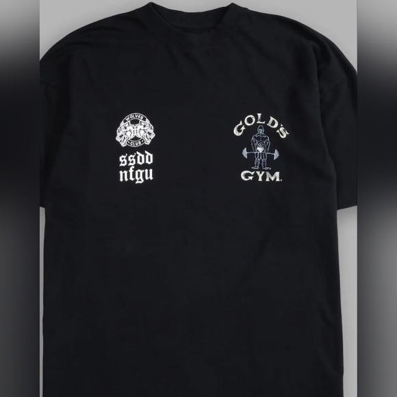 Darc Sport x Gold's Gym Crossover L Oversized Blk Tee - Picture 4 of 9